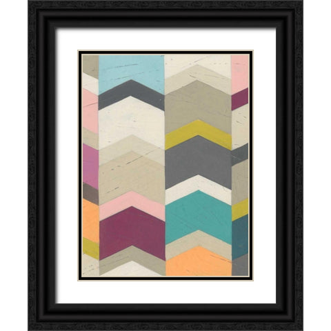 Confetti Prism III Black Ornate Wood Framed Art Print with Double Matting by Vess, June Erica