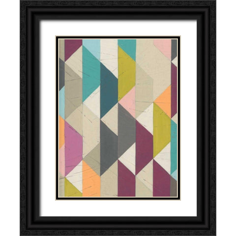 Confetti Prism VI Black Ornate Wood Framed Art Print with Double Matting by Vess, June Erica