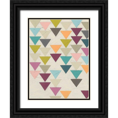 Confetti Prism IX Black Ornate Wood Framed Art Print with Double Matting by Vess, June Erica
