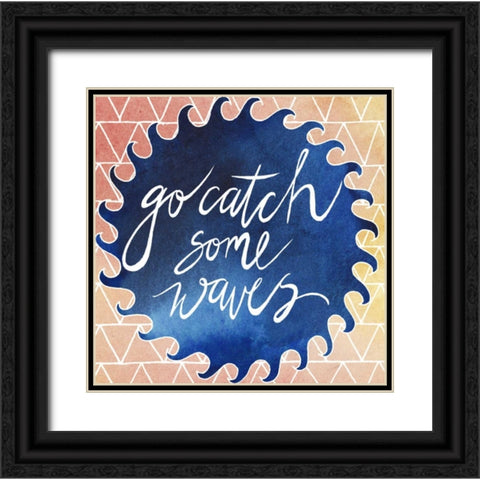 Surfs Up I Black Ornate Wood Framed Art Print with Double Matting by Popp, Grace