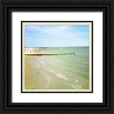 Bay View I Black Ornate Wood Framed Art Print with Double Matting by Ludwig, Alicia