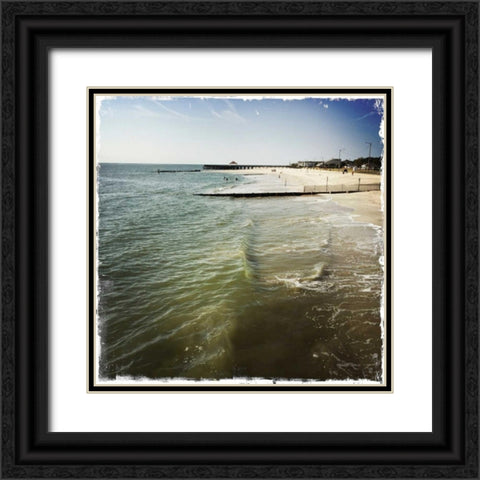 Buckroe Beach II Black Ornate Wood Framed Art Print with Double Matting by Ludwig, Alicia