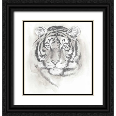 Big Cat Study II Black Ornate Wood Framed Art Print with Double Matting by Popp, Grace