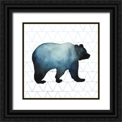 Animal Silhouettes I Black Ornate Wood Framed Art Print with Double Matting by Popp, Grace