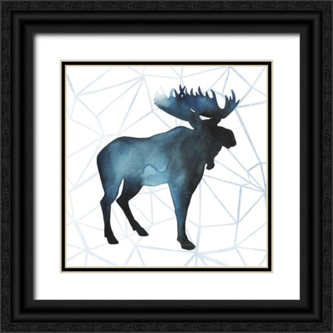 Animal Silhouettes III Black Ornate Wood Framed Art Print with Double Matting by Popp, Grace