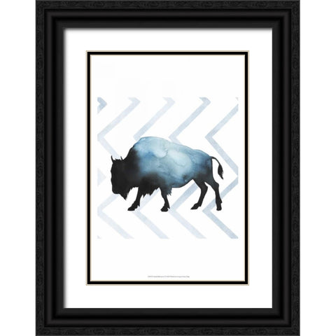 Animal Silhouettes IV Black Ornate Wood Framed Art Print with Double Matting by Popp, Grace