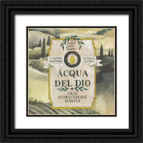 Olive Oil Labels I Black Ornate Wood Framed Art Print with Double Matting by Popp, Grace