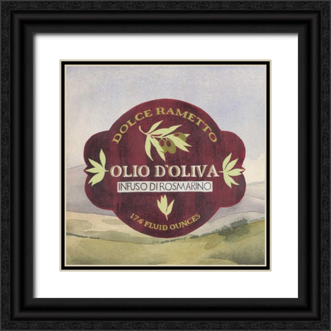 Olive Oil Labels II Black Ornate Wood Framed Art Print with Double Matting by Popp, Grace