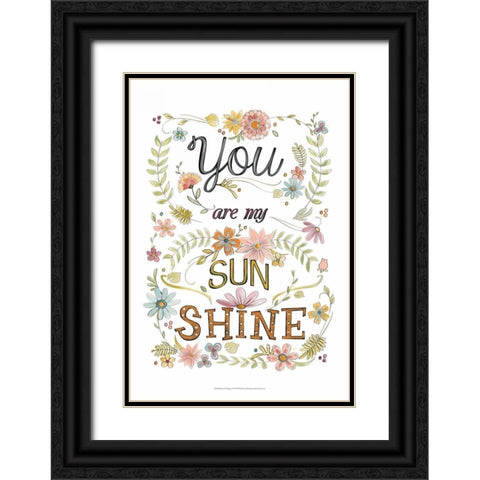 Sweet Sayings I Black Ornate Wood Framed Art Print with Double Matting by Vess, June Erica