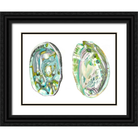 Abalone Shells II Black Ornate Wood Framed Art Print with Double Matting by McCavitt, Naomi
