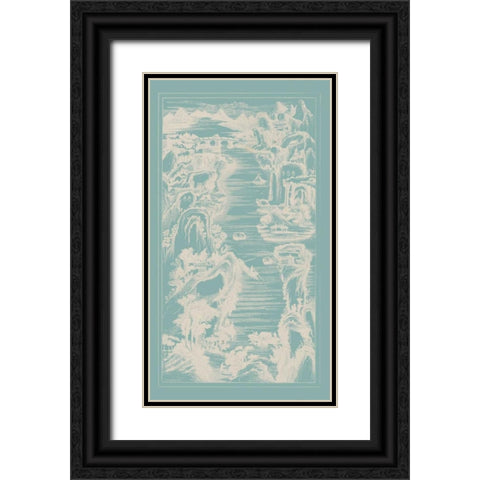 Chinese Birds-eye View in Spa I Black Ornate Wood Framed Art Print with Double Matting by Vision Studio