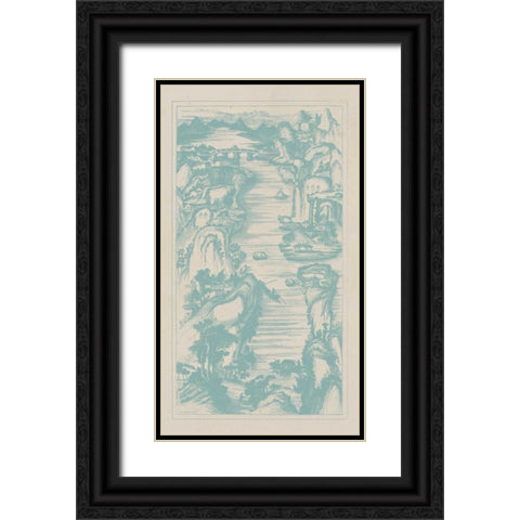 Chinese Birds-eye View in Spa II Black Ornate Wood Framed Art Print with Double Matting by Vision Studio
