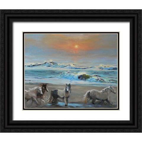 Dawn Passage Black Ornate Wood Framed Art Print with Double Matting by Larivey, Chuck