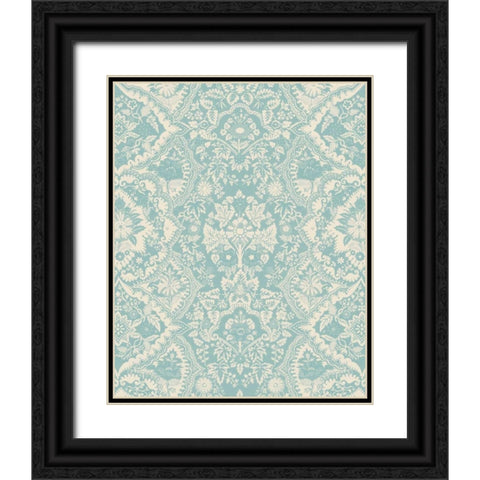 Baroque Tapestry in Spa II Black Ornate Wood Framed Art Print with Double Matting by Vision Studio