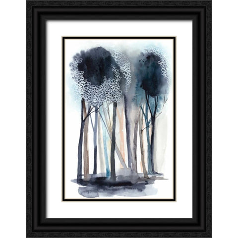Tranquil Coppice I Black Ornate Wood Framed Art Print with Double Matting by Popp, Grace