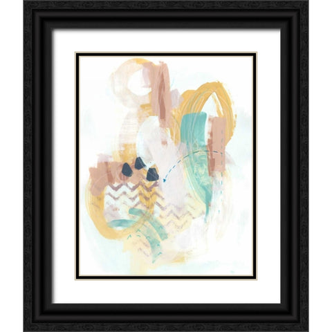 Division and Direction I Black Ornate Wood Framed Art Print with Double Matting by Vess, June Erica