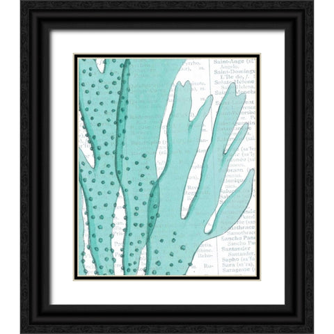 Aqua Marine V Black Ornate Wood Framed Art Print with Double Matting by Hambly, Anna