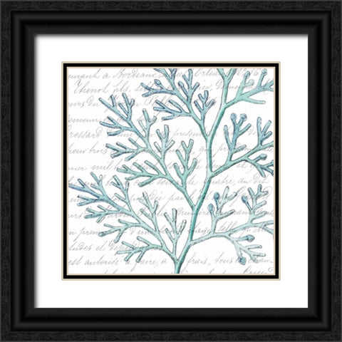 Aqua Marine IX Black Ornate Wood Framed Art Print with Double Matting by Hambly, Anna