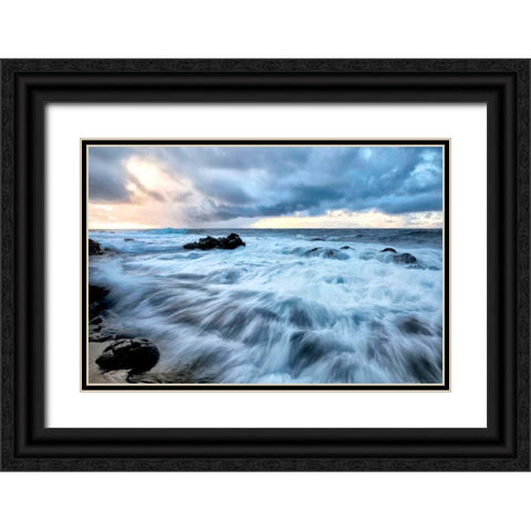 Coming at Ya Black Ornate Wood Framed Art Print with Double Matting by Head, Danny