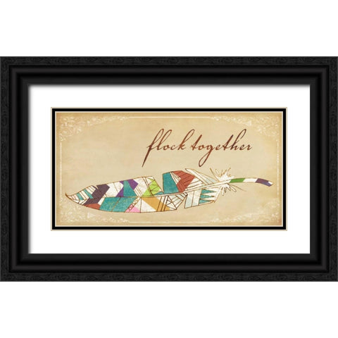 Birds of a Feather II Black Ornate Wood Framed Art Print with Double Matting by Fagalde, Jarman