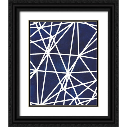 Indigo Pattern I Black Ornate Wood Framed Art Print with Double Matting by Popp, Grace
