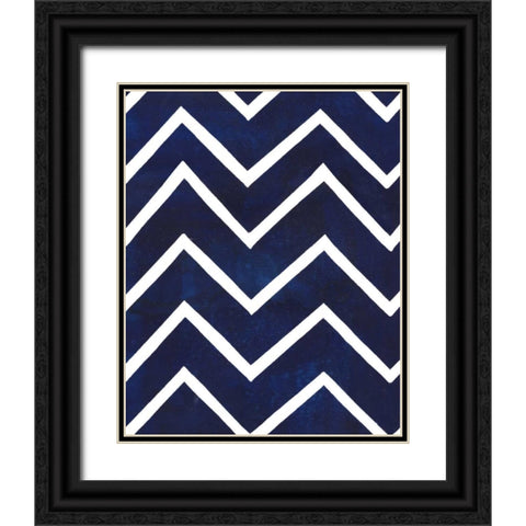 Indigo Pattern VI Black Ornate Wood Framed Art Print with Double Matting by Popp, Grace