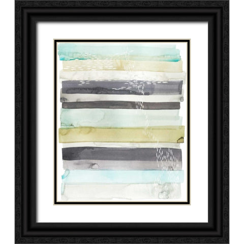 Wavelet I Black Ornate Wood Framed Art Print with Double Matting by Popp, Grace