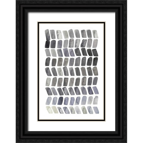 Watercolor Chevron I Black Ornate Wood Framed Art Print with Double Matting by Popp, Grace