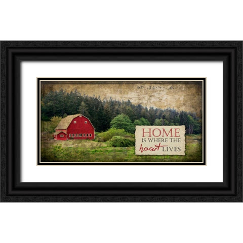 Widbys Sentiments I Black Ornate Wood Framed Art Print with Double Matting by Perry, Rachel