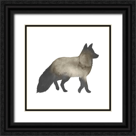 Sepia Animal Silhouette II Black Ornate Wood Framed Art Print with Double Matting by Popp, Grace