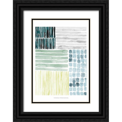 Aerial Abstract I Black Ornate Wood Framed Art Print with Double Matting by Popp, Grace