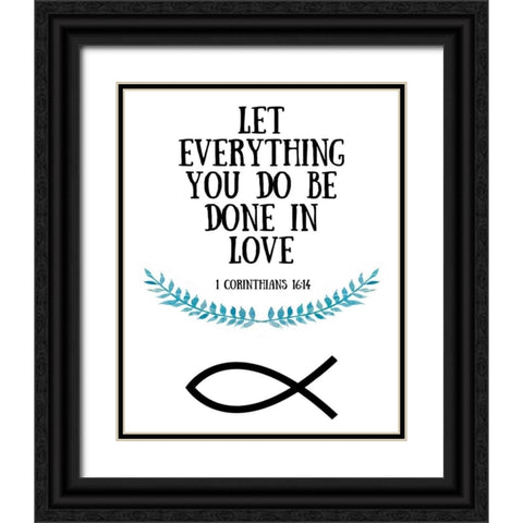 More Than Words IX Black Ornate Wood Framed Art Print with Double Matting by Studio W