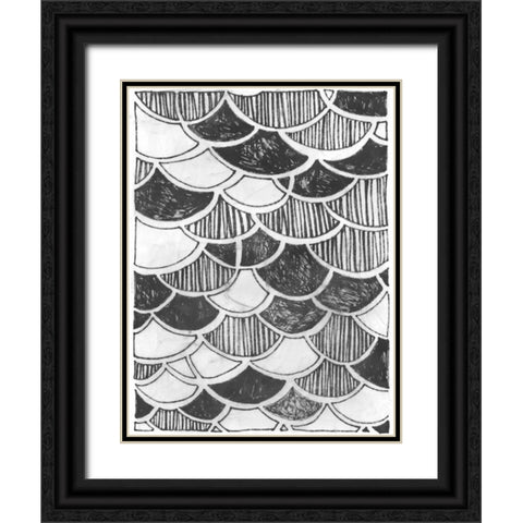 Symbol Imprint III Black Ornate Wood Framed Art Print with Double Matting by Vess, June Erica