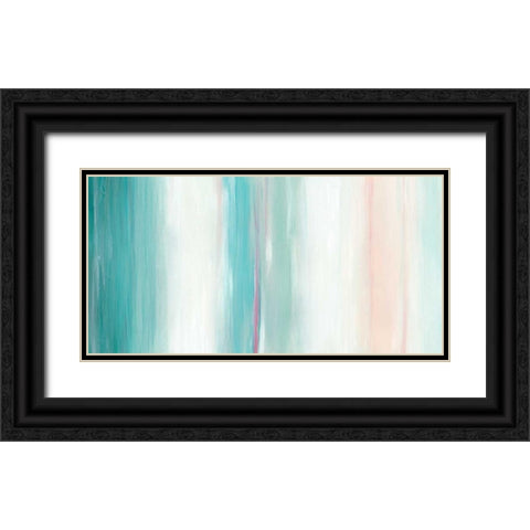 Seafoam Spectrum I Black Ornate Wood Framed Art Print with Double Matting by Vess, June Erica