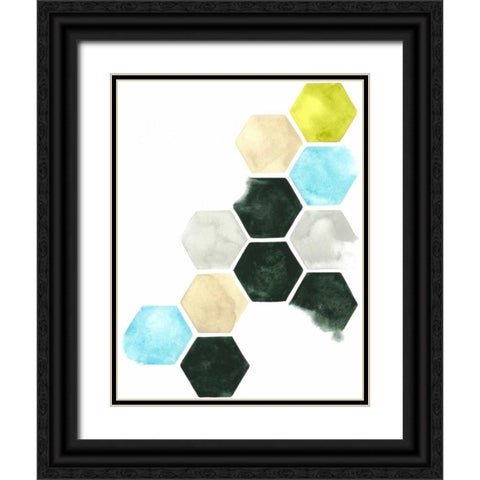 Hazed Honeycomb I Black Ornate Wood Framed Art Print with Double Matting by Popp, Grace