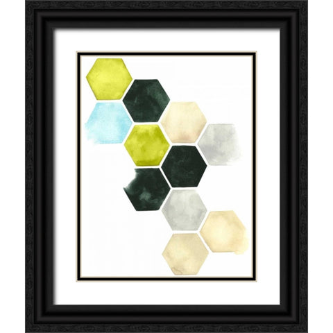 Hazed Honeycomb II Black Ornate Wood Framed Art Print with Double Matting by Popp, Grace