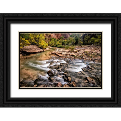 Virgin River II Black Ornate Wood Framed Art Print with Double Matting by Head, Danny