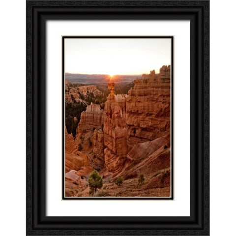Sunstar Over Thors Hammer Black Ornate Wood Framed Art Print with Double Matting by Head, Danny