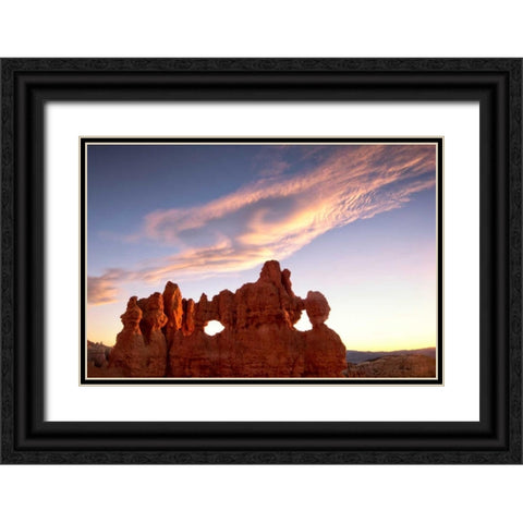 Clouds at Bryce Canyon Black Ornate Wood Framed Art Print with Double Matting by Head, Danny