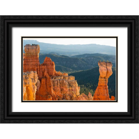 On the Rocks, Utah Black Ornate Wood Framed Art Print with Double Matting by Head, Danny