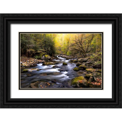 Nightfall on Tremont I Black Ornate Wood Framed Art Print with Double Matting by Head, Danny