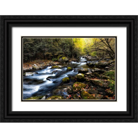 Nightfall Closes In Black Ornate Wood Framed Art Print with Double Matting by Head, Danny