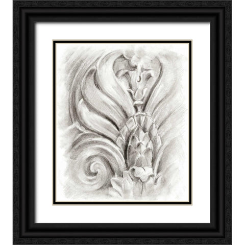 Frieze Study III Black Ornate Wood Framed Art Print with Double Matting by Harper, Ethan