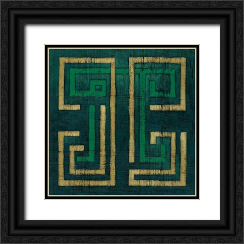Emerald Diversion I Black Ornate Wood Framed Art Print with Double Matting by Zarris, Chariklia