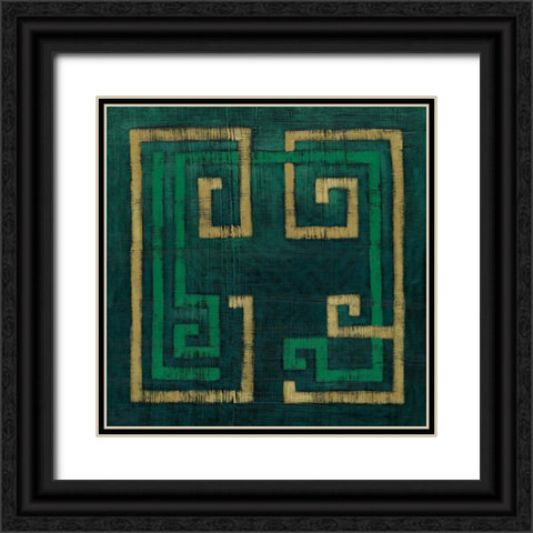 Emerald Diversion II Black Ornate Wood Framed Art Print with Double Matting by Zarris, Chariklia