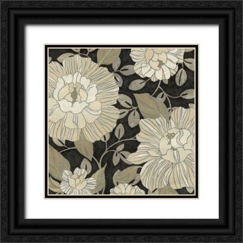 Garden Noir II Black Ornate Wood Framed Art Print with Double Matting by Vess, June Erica