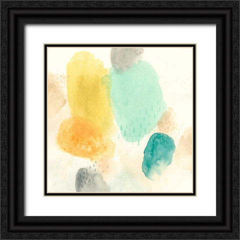 River Stones I Black Ornate Wood Framed Art Print with Double Matting by Vess, June Erica