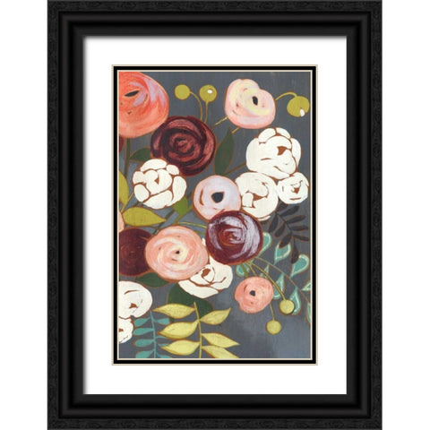 Wistful Bouquet I Black Ornate Wood Framed Art Print with Double Matting by Popp, Grace