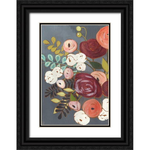 Wistful Bouquet II Black Ornate Wood Framed Art Print with Double Matting by Popp, Grace