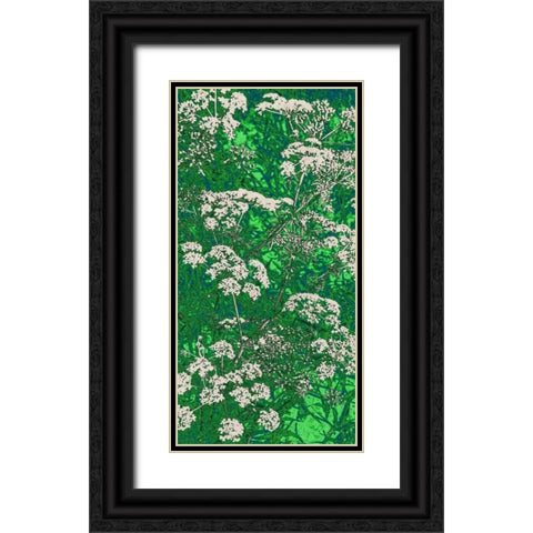 Scattered Lace Panel II Black Ornate Wood Framed Art Print with Double Matting by Burghardt, James